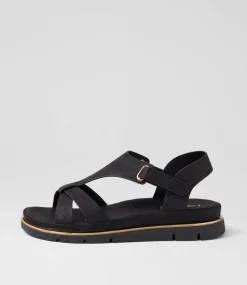 Women I LOVE BILLY Flats|Sandals-Brenzel Black Sandals
