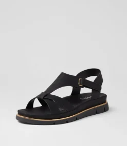 Women I LOVE BILLY Flats|Sandals-Brenzel Black Sandals