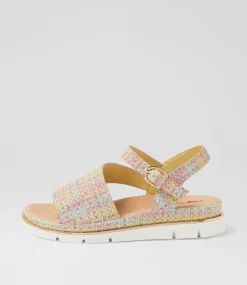 Women I LOVE BILLY Flats|Sandals-Brince Pastel Hatch Sandals