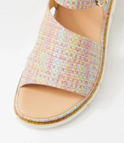 Women I LOVE BILLY Flats|Sandals-Brince Pastel Hatch Sandals