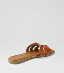 Women I LOVE BILLY Wedges|Flats-Bronda Tan Slides