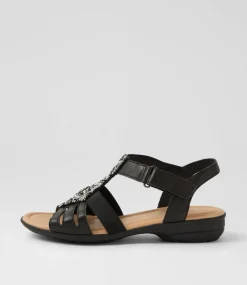Women SUPERSOFT Comfort|Flats-Brownyn Black Multi Sandals