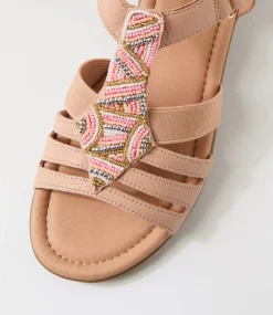 Women SUPERSOFT Comfort|Flats-Brownyn Dark Nude Leather Sandals