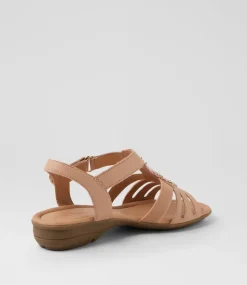 Women SUPERSOFT Comfort|Flats-Brownyn Dark Nude Leather Sandals