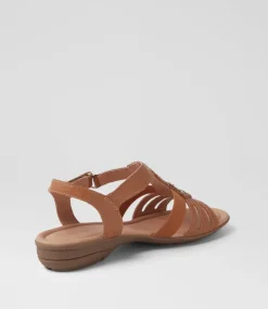 Women SUPERSOFT Comfort|Flats-Brownyn Dark Tan Leather Sandals
