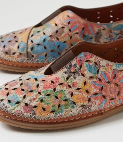 Women DIANA FERRARI Flats-Bubly Pastel Print Leather Flat Shoes