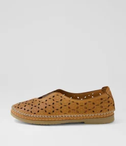 Women DIANA FERRARI Flats-Bubly Tan Leather Flat Shoes