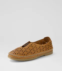 Women DIANA FERRARI Flats-Bubly Tan Leather Flat Shoes