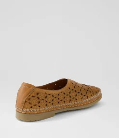 Women DIANA FERRARI Flats-Bubly Tan Leather Flat Shoes