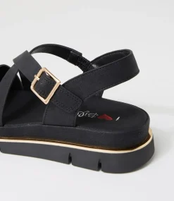 Women I LOVE BILLY Flats|Sandals-Buggin Black Sandals