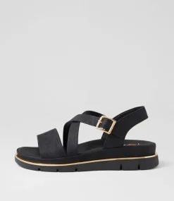 Women I LOVE BILLY Flats|Sandals-Buggin Black Sandals