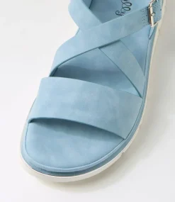 Women I LOVE BILLY Flats|Sandals-Buggin Denim Sandals