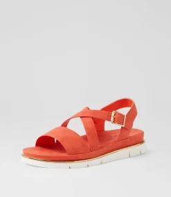 Women I LOVE BILLY Flats|Sandals-Buggin Orange Sandals