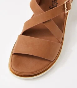 Women I LOVE BILLY Flats|Sandals-Buggin Tan Sandals