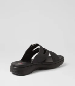 Women I LOVE BILLY Flats|Sandals-Buller Black Sandals