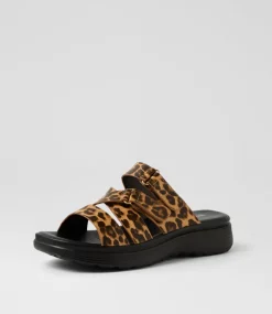 Women I LOVE BILLY Flats|Sandals-Buller Leopard Sandals