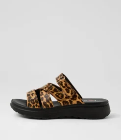 Women I LOVE BILLY Flats|Sandals-Buller Leopard Sandals