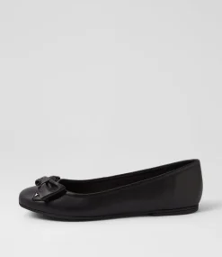 Women WINDSOR SMITH Flats-Bunny Black Leather Flat Shoes