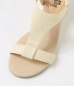Women I LOVE BILLY Wedges|Heels-Bunro Almond Emboss Sandals