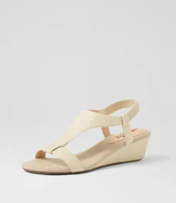 Women I LOVE BILLY Wedges|Heels-Bunro Almond Emboss Sandals