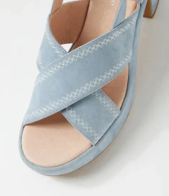 Women DIANA FERRARI Heels|Sandals-Bynndi Denim Suede Sandals