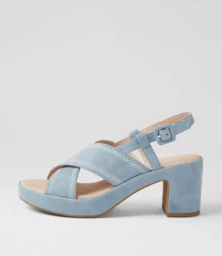 Women DIANA FERRARI Heels|Sandals-Bynndi Denim Suede Sandals