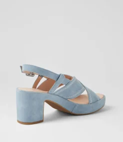 Women DIANA FERRARI Heels|Sandals-Bynndi Denim Suede Sandals