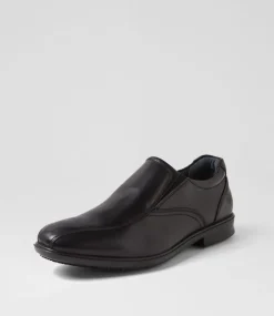 COLORADO Dress Shoes-C Pete Black Leather Loafers
