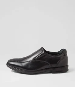 COLORADO Dress Shoes-C Pete Black Leather Loafers