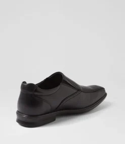 COLORADO Dress Shoes-C Pete Black Leather Loafers