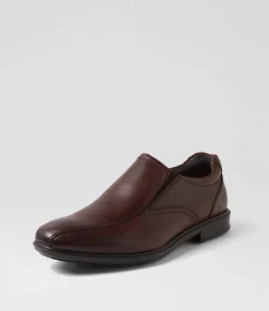 COLORADO Dress Shoes-C Pete Chestnut Leather Loafers