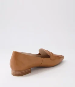 Women SUPERSOFT Flats|Comfort-Cadences Dark Tan Leather Loafers