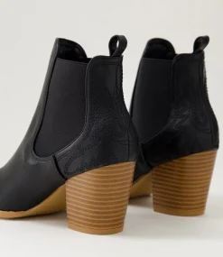 Women I LOVE BILLY Boots-Cahoots Black Ankle Boots