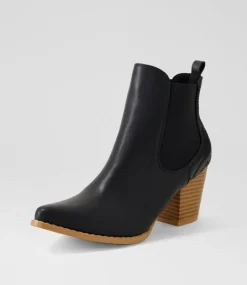 Women I LOVE BILLY Boots-Cahoots Black Ankle Boots