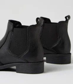 Women SUPERSOFT Boots|Comfort-Caitrin Black Leather Chelsea Boots