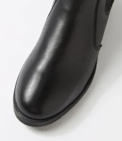 Women SUPERSOFT Boots|Comfort-Caitrin Black Leather Chelsea Boots