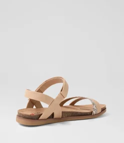 Women I LOVE BILLY Flats|Sandals-Calara Sand Leopard Sandals