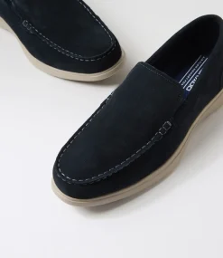 COLORADO Casuals-Capri Navy Suede Flat Shoes