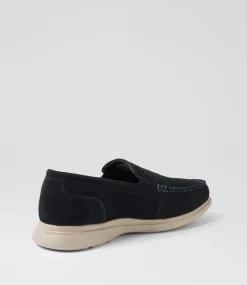 COLORADO Casuals-Capri Navy Suede Flat Shoes