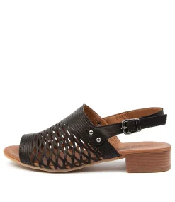 Women DIANA FERRARI Heels|Flats-CAPRIS DF BLACK LEATHER