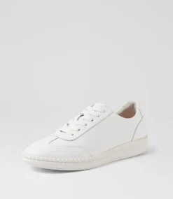 Women SUPERSOFT Sneakers-Caras White Leather Sneakers