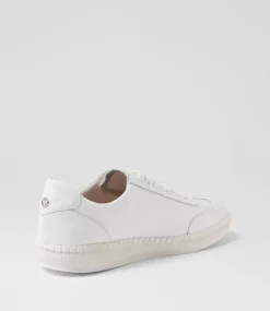 Women SUPERSOFT Sneakers-Caras White Leather Sneakers