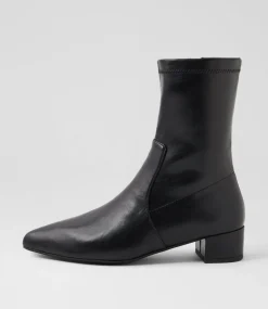 Women DIANA FERRARI Boots-Cared Black Stretch Ankle Boots
