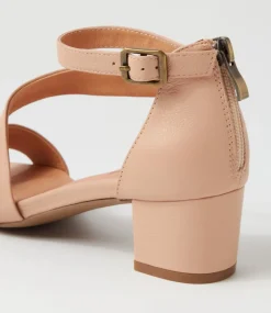 Women SUPERSOFT Comfort|Heels-Caring Dark Nude Leather Sandals