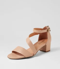 Women SUPERSOFT Comfort|Heels-Caring Dark Nude Leather Sandals
