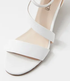 Women SUPERSOFT Comfort|Heels-Caring White Leather Sandals