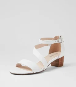 Women SUPERSOFT Comfort|Heels-Caring White Leather Sandals