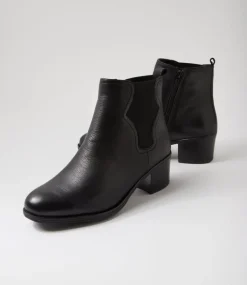 Women SUPERSOFT Boots|Comfort-Carlosie Black Leather Chelsea Boots