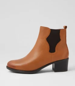 Women SUPERSOFT Boots|Comfort-Carlosie New Tan Leather Chelsea Boots