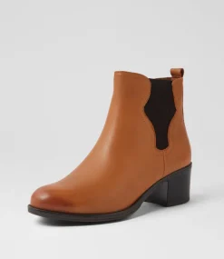 Women SUPERSOFT Boots|Comfort-Carlosie New Tan Leather Chelsea Boots